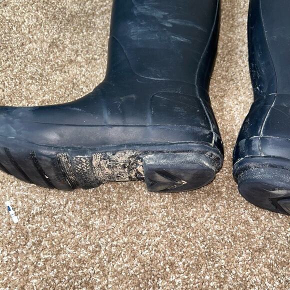 Hunter Original Navy Blue Tall Rain Boots Waterproof Womens Size 6 winter water - Picture 4 of 8